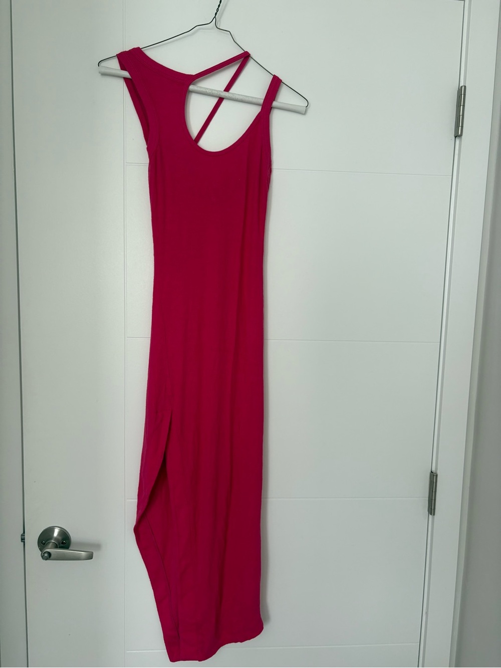 Sleeveless Asymmetric Strap Maxi Dress